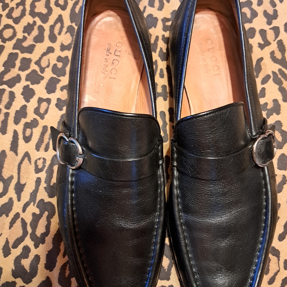 Gucci Black Classic Leather Loafers